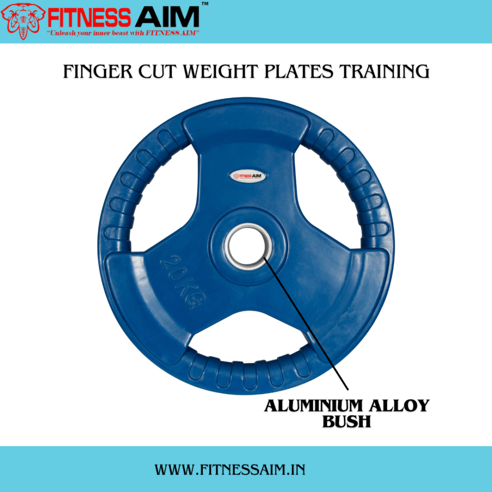 FITNESS AIM FINGER CUT WEIGHT PLATES TRAINING - Image 3