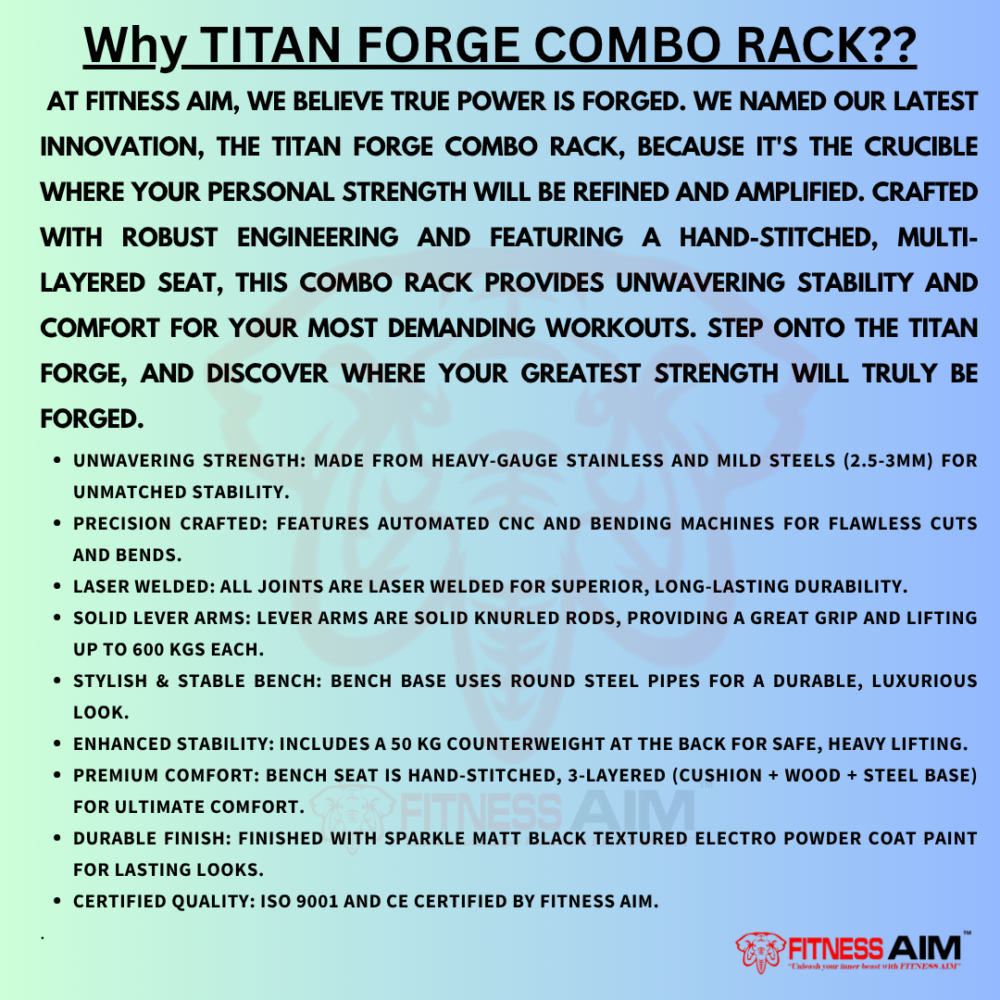 FITNESS AIM THE TITAN FORGE COMBO RACK - Image 9
