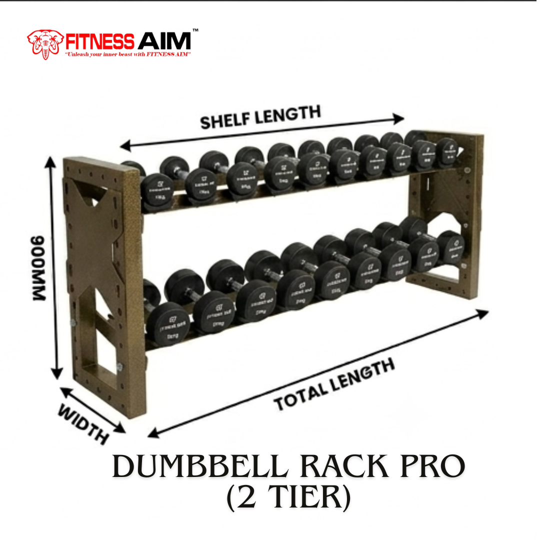 Fitness Aim Dumbbell Rack Pro – Heavy Duty 2-Tier