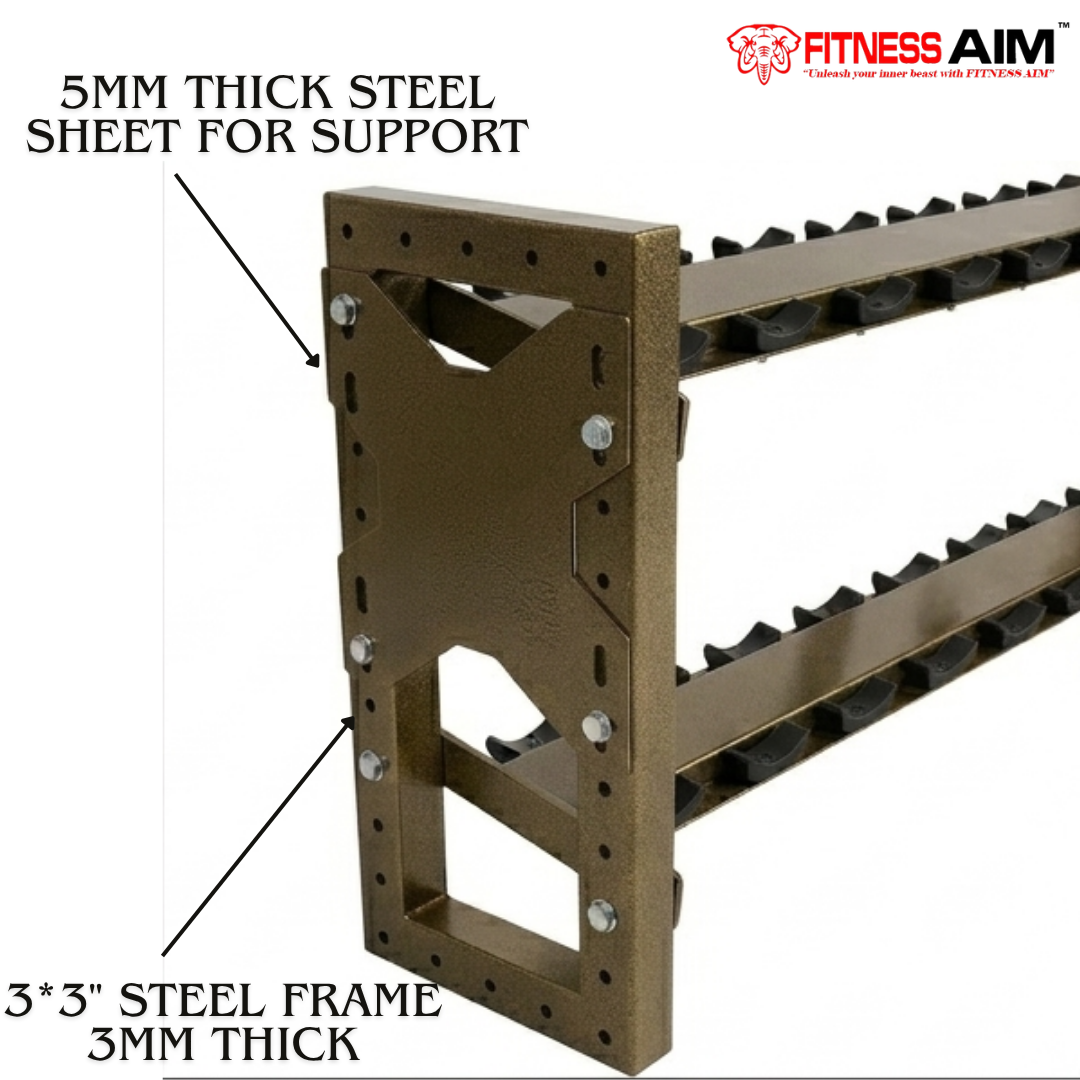 Fitness Aim Dumbbell Rack Pro – Heavy Duty 2-Tier - Image 3