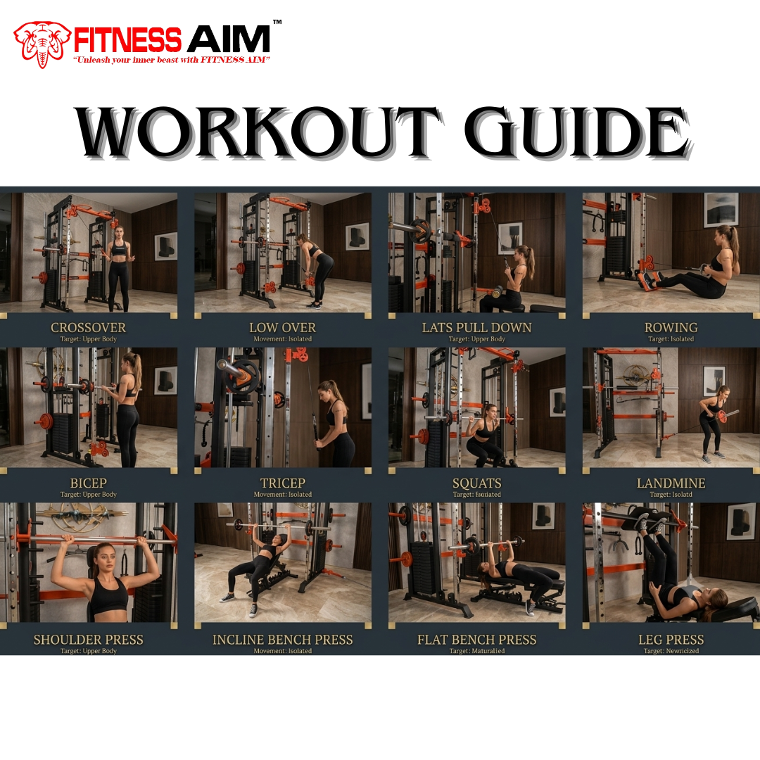 FITNESS AIM Multi Functional Trainer and Smith Machine – Heavy-Duty Commercial-Grade Home Gym System with Dual Cable Pulley Crossover, Squat Rack, Pull-Up Bar, and Weight Stack for Full Body Training - Image 5