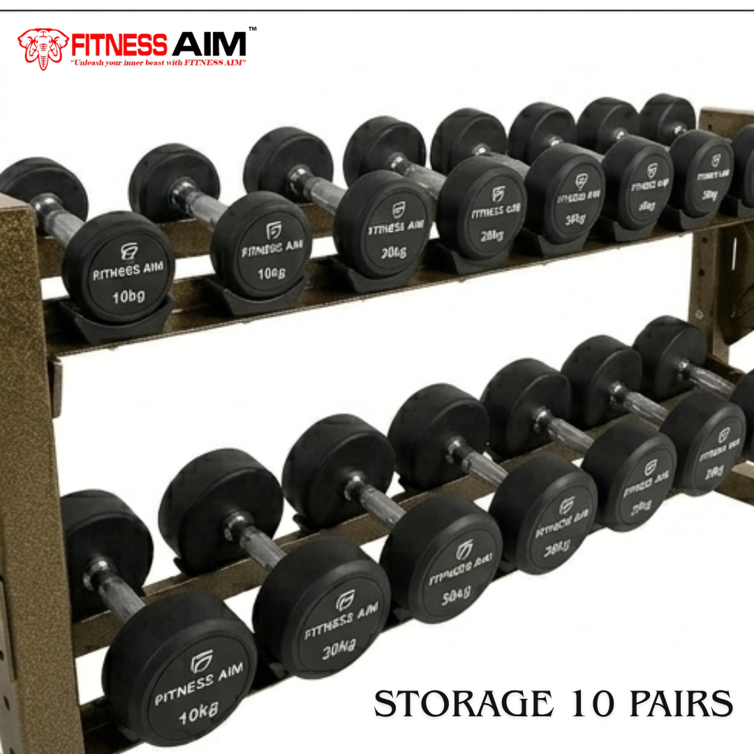 Fitness Aim Dumbbell Rack Pro – Heavy Duty 2-Tier - Image 5