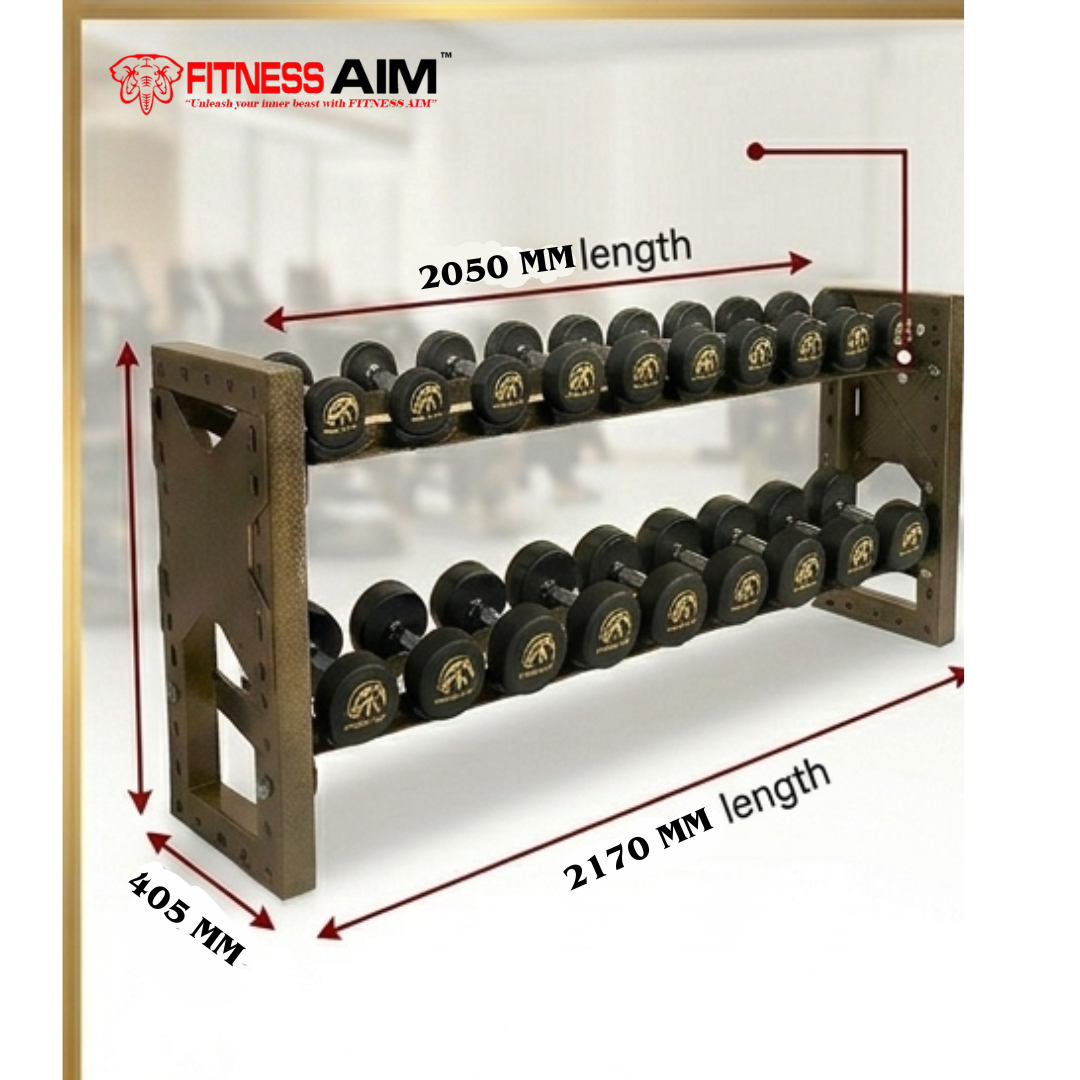 Fitness Aim Dumbbell Rack Pro – Heavy Duty 2-Tier - Image 7